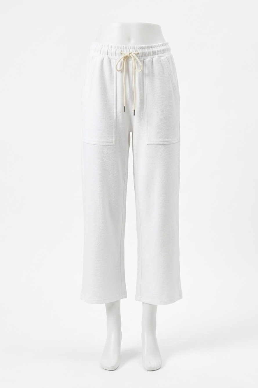 NEW LILLA P textured terry pant in white